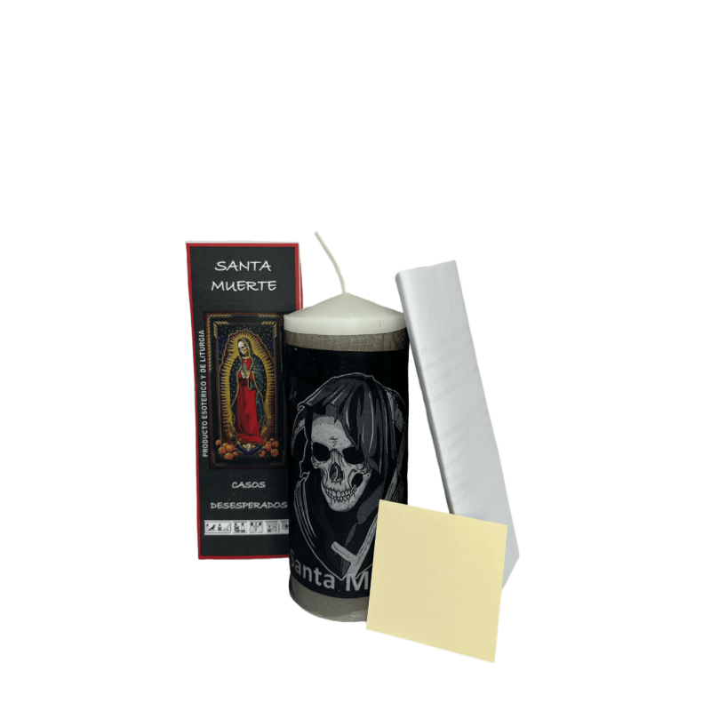 Velón Preparado Santa Muerte Negro