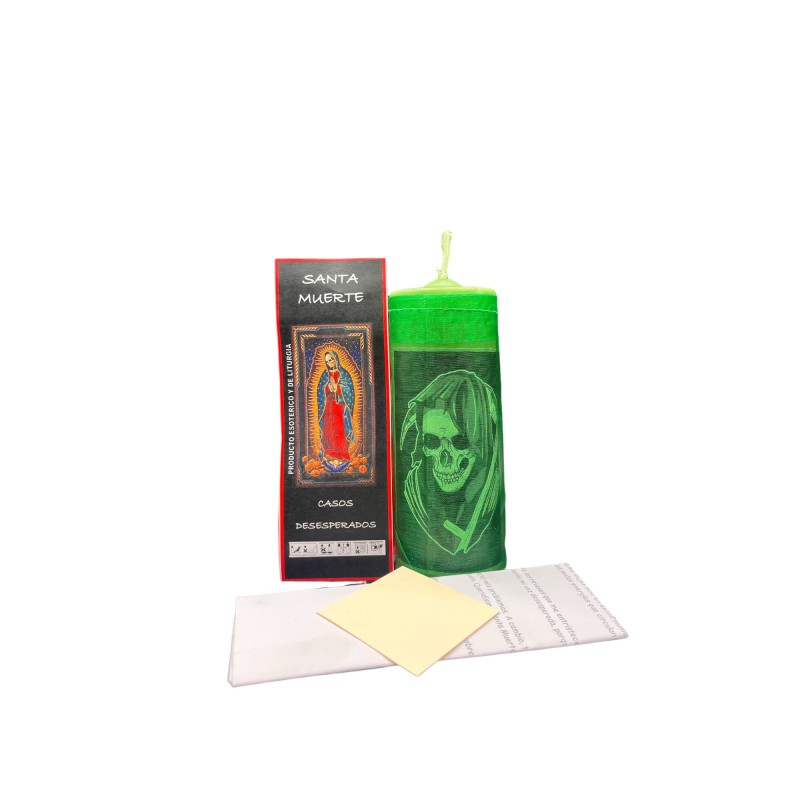 Velón Preparado Santa Muerte Verde