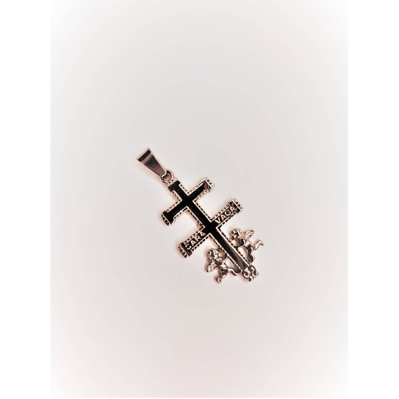 Cruz de Caravaca en Acero Bizantino