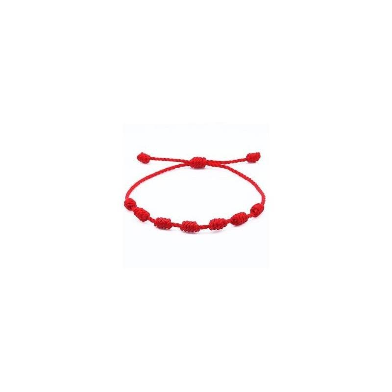 Pulsera de 7 Nudos Roja