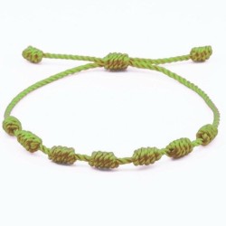 Pulsera de 7 Nudos Verde