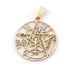 Tetragramatón de Acero Dorado