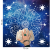 Tapete de Tarot Constelaciones · Azul