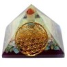 Lrg Organite Pirámide 70cm - Símbolo de la flor de la vida