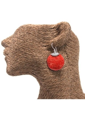 Pendientes de plata y coral...