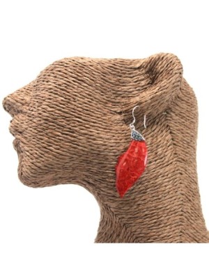 Pendientes de plata y coral...
