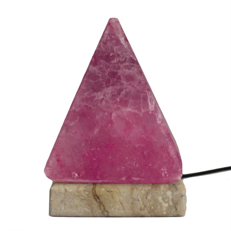 Lámpara de sal natural Pirámide - 9 cm (multi)