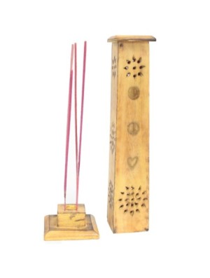 Love Peace Joy Smoke Tower - Papdi Wood