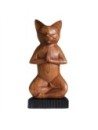 Gato de yoga tallado a mano - Loto