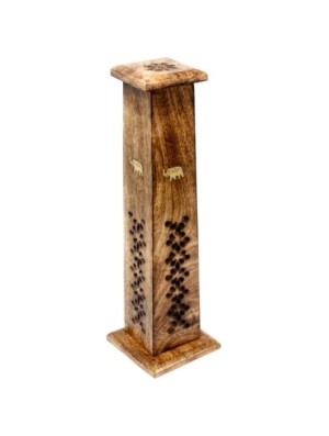 Box of 2 Tapered Incense Tower - Mango Wood