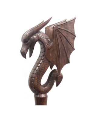 Bastón ceremonial - Dragón con Alas