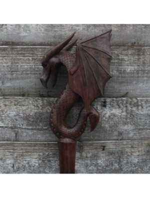 Bastón ceremonial - Dragón con Alas