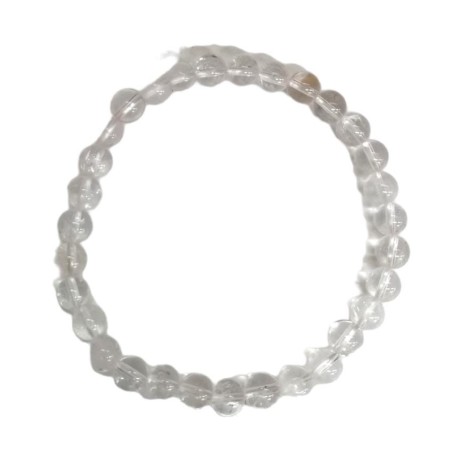 PULSERA Cuarzo Blanco redonda.