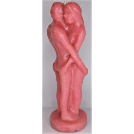 VELAS  PAREJA ENTRELAZADA MEDIANA ROSA