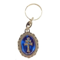 Llavero amuleto Cruz de caravaca redondo foto preparado y ritualizado protección