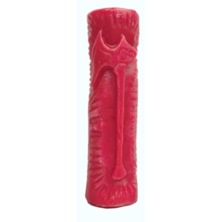 VELA TALLADA Hacha ROJA
