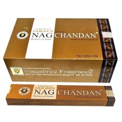 INCIENSO NAG CHANDAN) Caja con 12 paquetes de 15 gm .