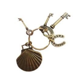 Llavero amuleto llaves y Peregrino ( Santigao  (Completo, preparado y ritualizado  suerte