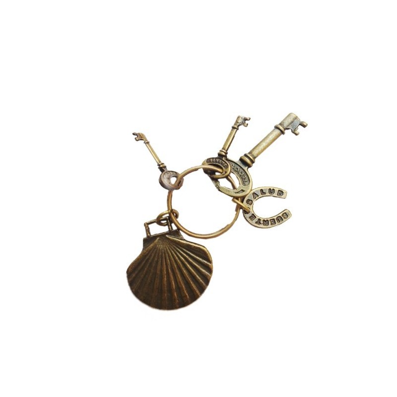 Llavero amuleto llaves y Peregrino ( Santigao  (Completo, preparado y ritualizado  suerte