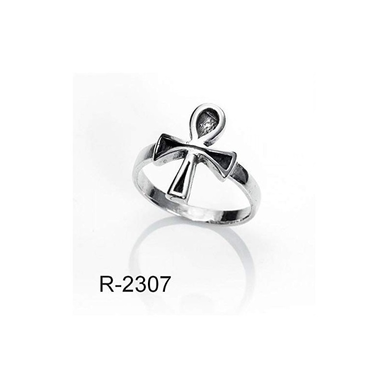 Anillo Plata Cruz de la Vida (Fabricado en España Plata Maciza) (22)