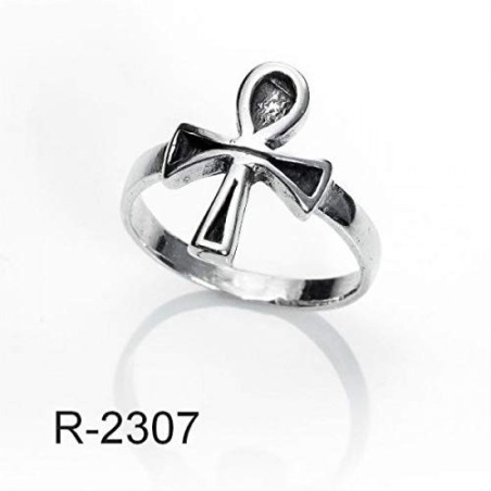 Anillo Plata Cruz de la Vida (Fabricado en España Plata Maciza) (22)