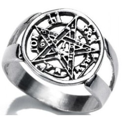 ANILLO TETRAGRAMATON PLATA de ley (20) - (fabricado en España)