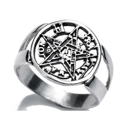 ANILLO TETRAGRAMATON PLATA de ley (20) - (fabricado en España)