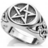 ANILLO Pentagrama wicca PLATA de ley ( fabricado en España )