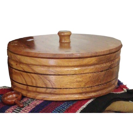 Batea de Changó de madera echa a mano, 25 cm diametro