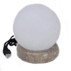 Lámpara de sal bola blanca  - 9 cm (multi)