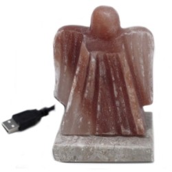Lámpara de sal del Himalaya con forma de ángel USB (Multi)