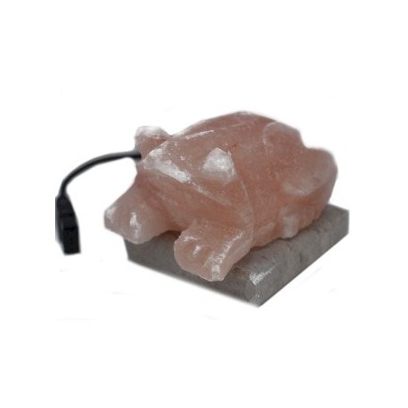 Lámpara de sal del Himalaya con forma de sapo USB (Multi)