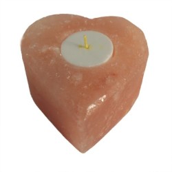 Porta velas de sal - Corazón pequeño